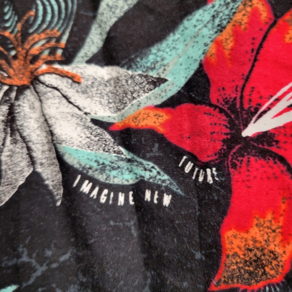 VOLCOM SHIRT FLORAL MODERN FIT VERANO STONE BLACK, SIZE SMALL - Picture 6 of 11